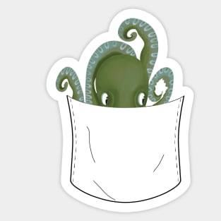 Peeking Pocket Pet - Octopus Sticker